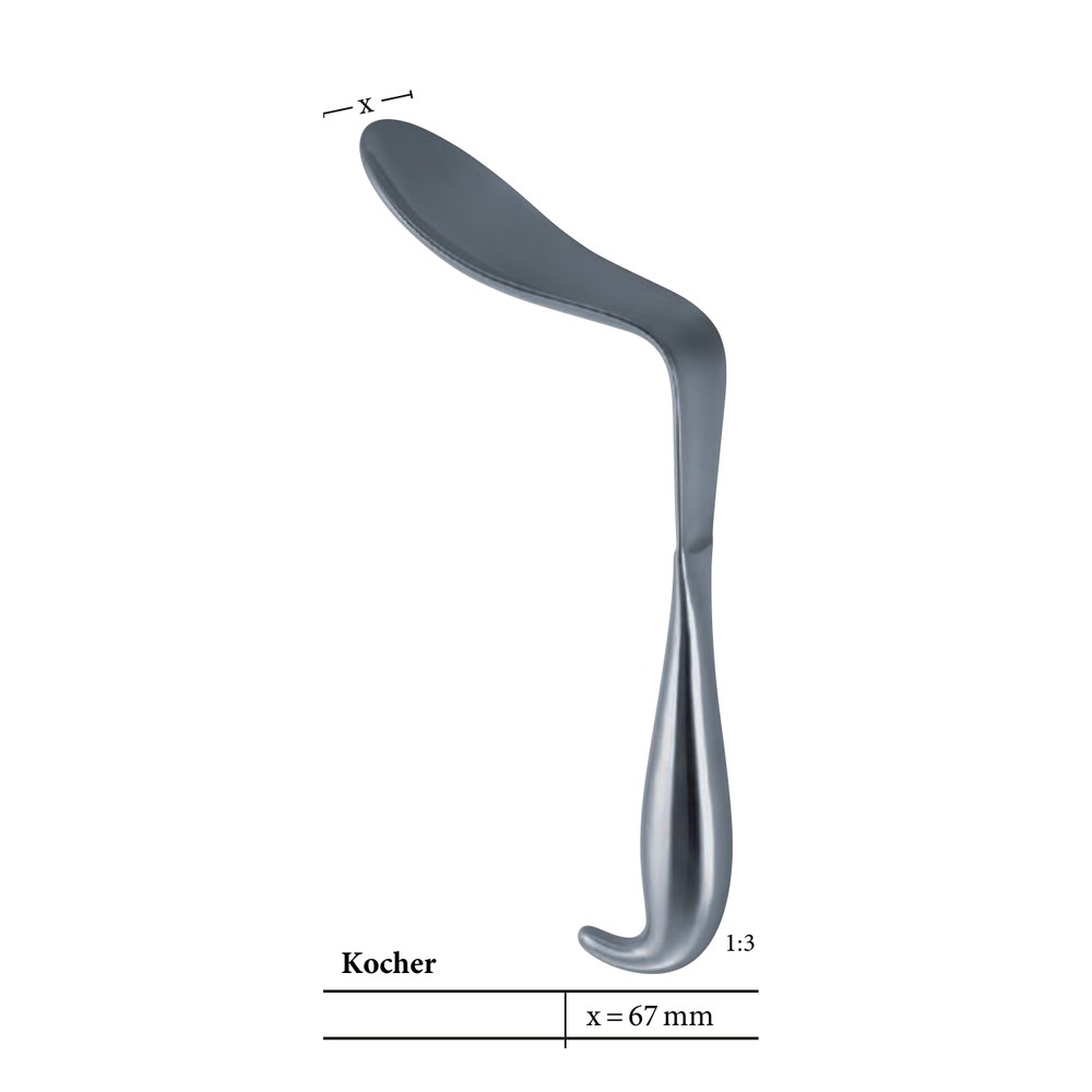 Kocher x = 67 mm 260mm (26cm) Bladder retractors 1 Kocher x = 67 mm 260mm (26cm) Bladder retractors