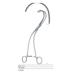 Weber curved right 260 mm (26 cm) Vascular forceps