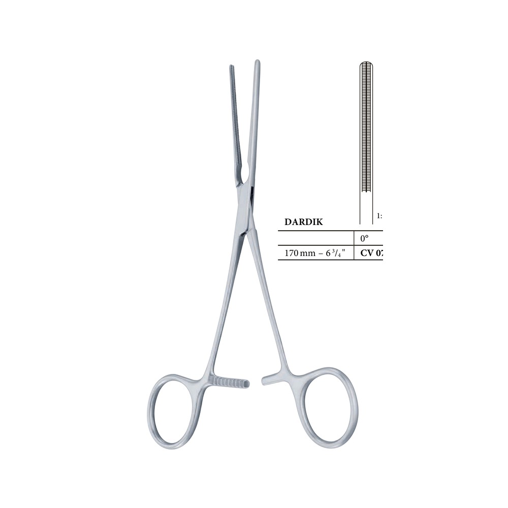 DARDIK 45° 170 mm (17 cm) Vascular forceps 1 DARDIK 45° 170 mm (17 cm) Vascular forceps