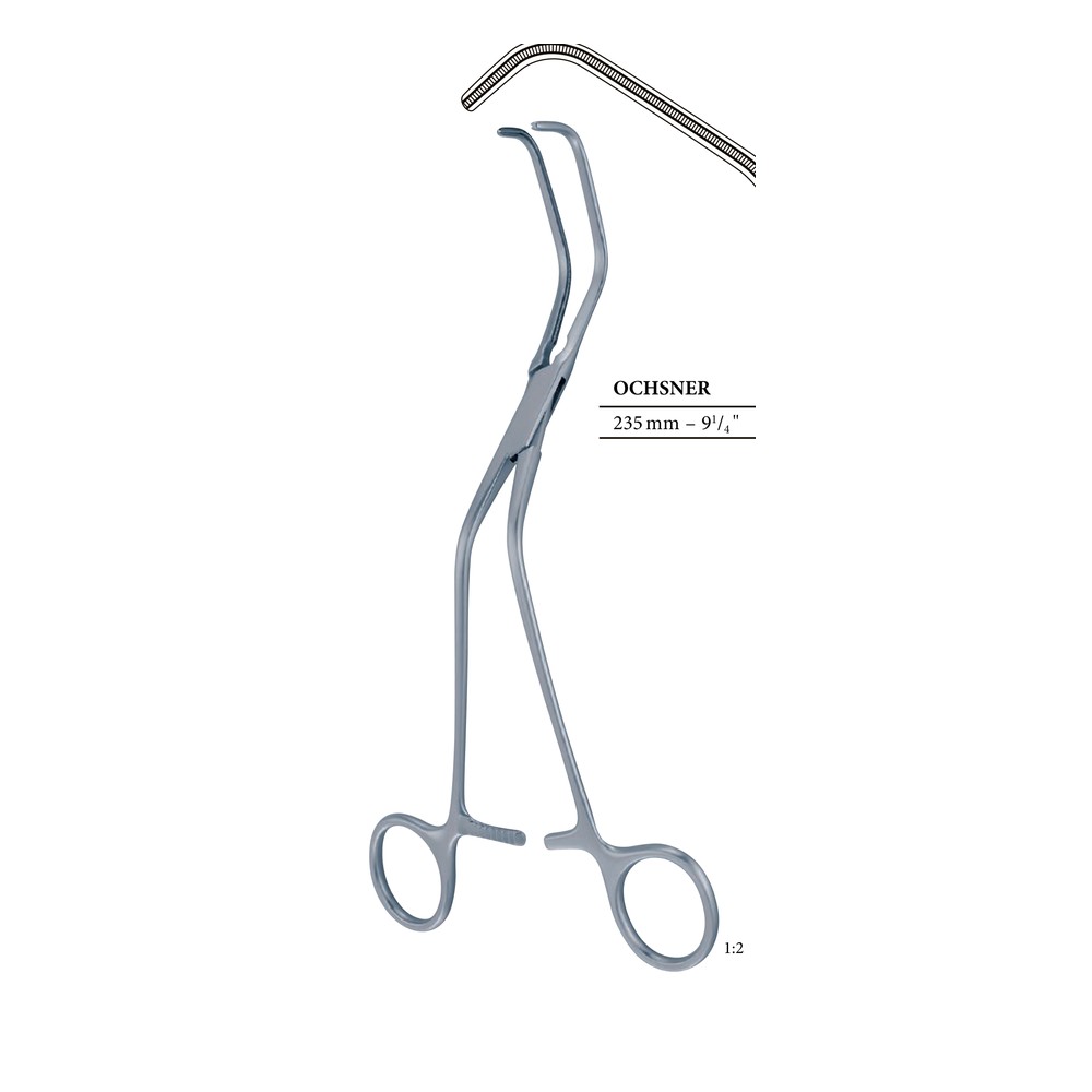 OCHSNER 235 mm (23.5 cm) Vascular forceps 1 OCHSNER 235 mm (23.5 cm) Vascular forceps