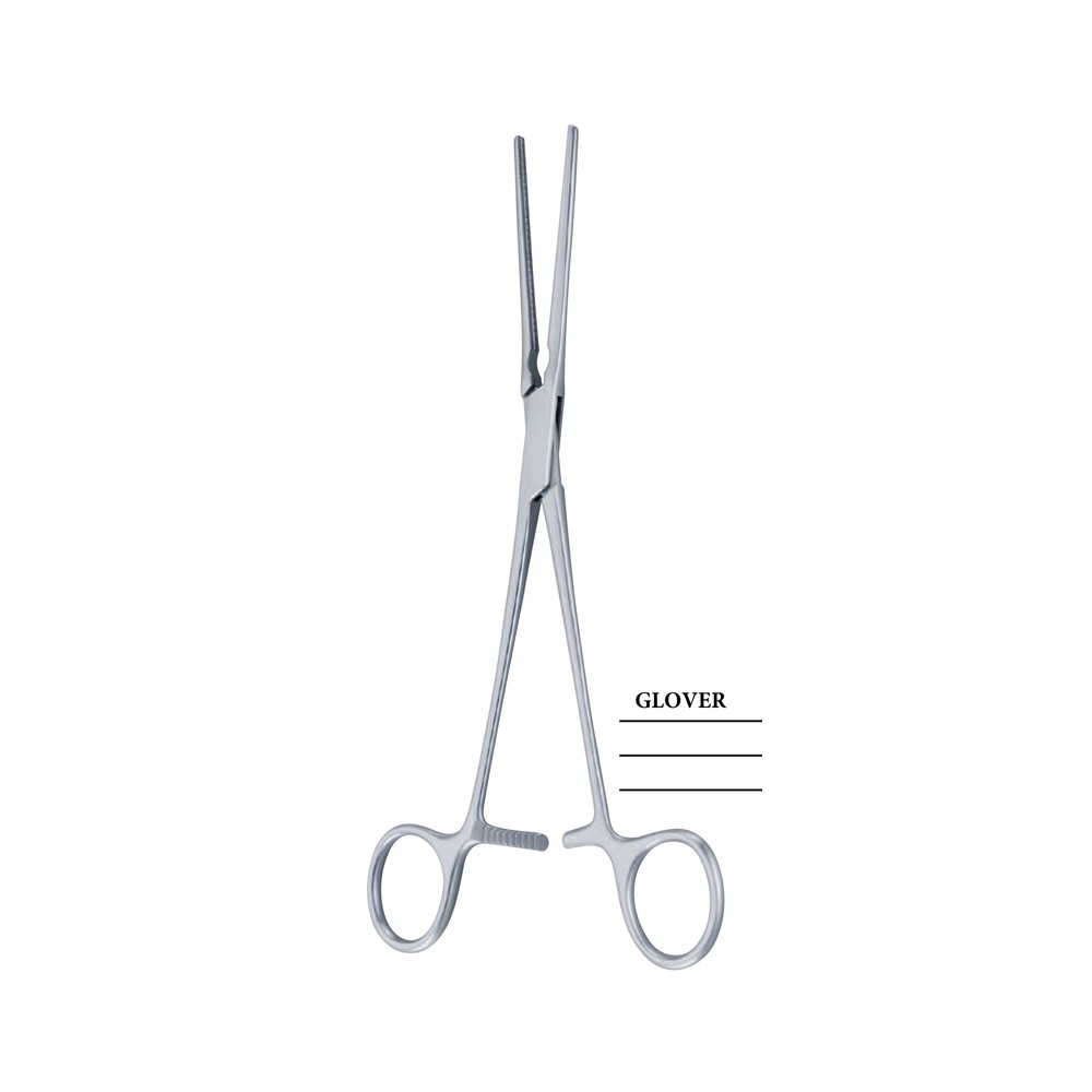 GLOVER Angled on flat 220 mm (22 cm) Vascular forceps 1 GLOVER Angled on flat 220 mm (22 cm) Vascular forceps