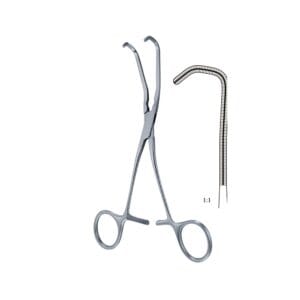 COOLEY angled on flat 120 mm (12 cm) Vascular forceps