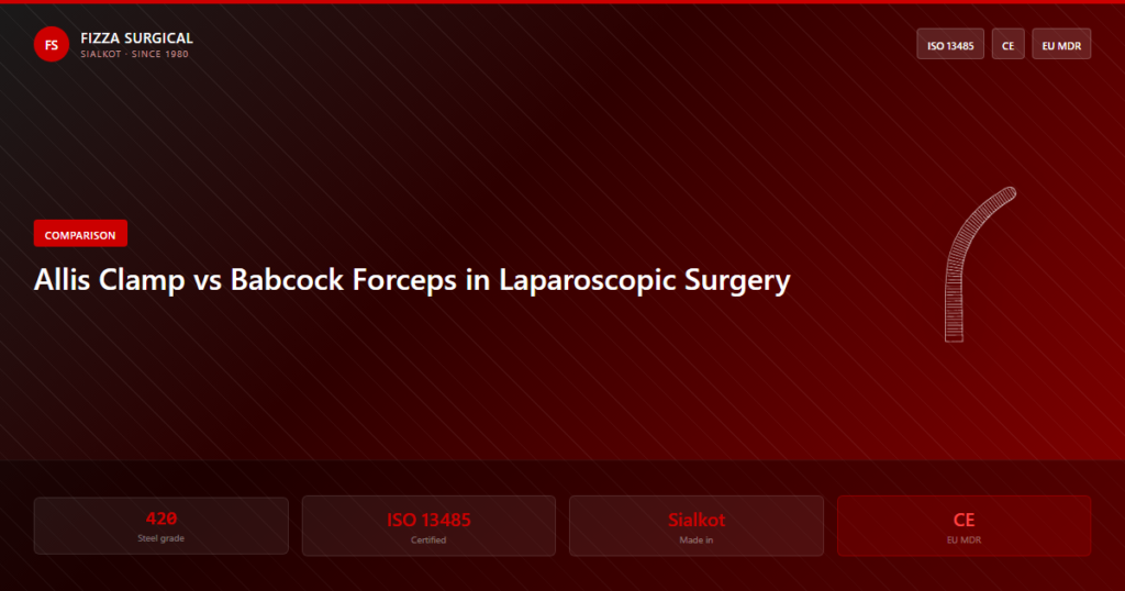 Allis Clamp vs Babcock Forceps in Laparoscopic Surgery 1 allis vs babcock laparoscopic surgery banner