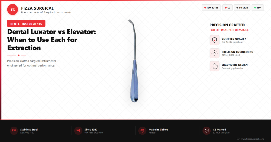 Dental Luxator vs Elevator: When to Use Each for Extraction 6 dental luxator vs elevator extraction guide banner 1