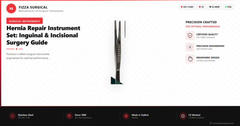 Hernia Repair Instrument Set: Inguinal & Incisional Surgery Guide