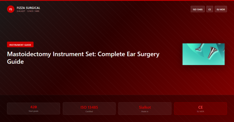 Mastoidectomy Instrument Set: Complete Ear Surgery Guide