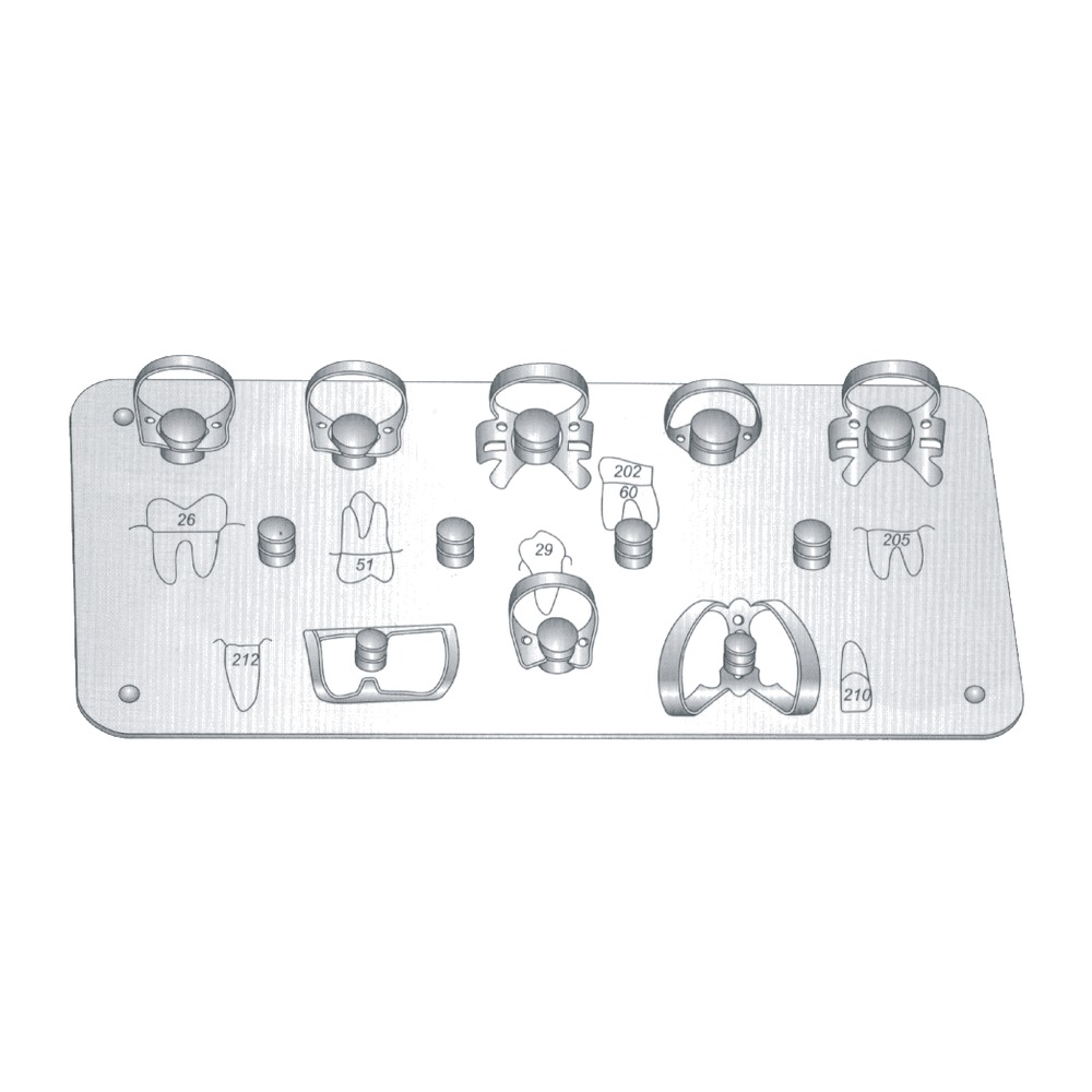 Rubber Dam Clamp Tray With Clamps Rubber Dam 1 Rubber Dam Clamp Tray With Clamps Rubber Dam