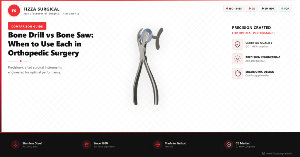 Bone Drill vs Bone Saw: When to Use Each in Orthopedic Surgery 3 bone drill vs bone saw orthopedic banner