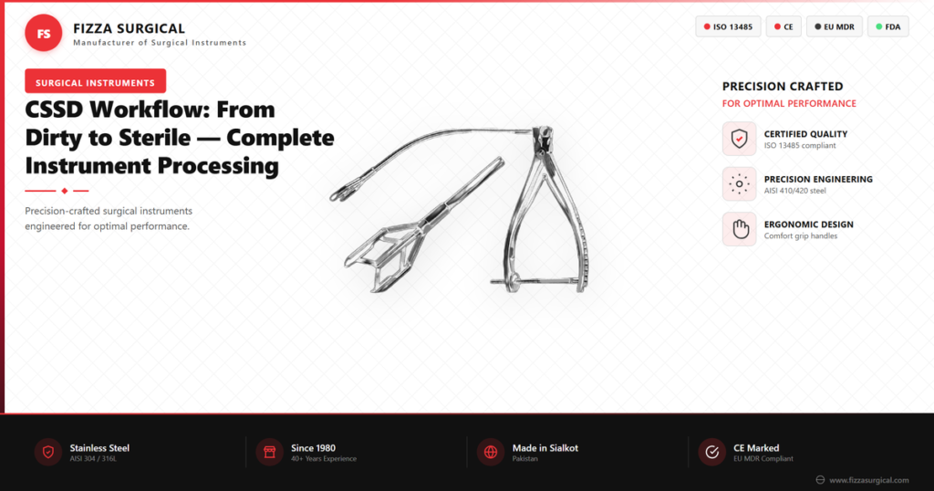 CSSD Workflow: From Dirty to Sterile Instrument Processing 3 cssd workflow instrument processing guide banner