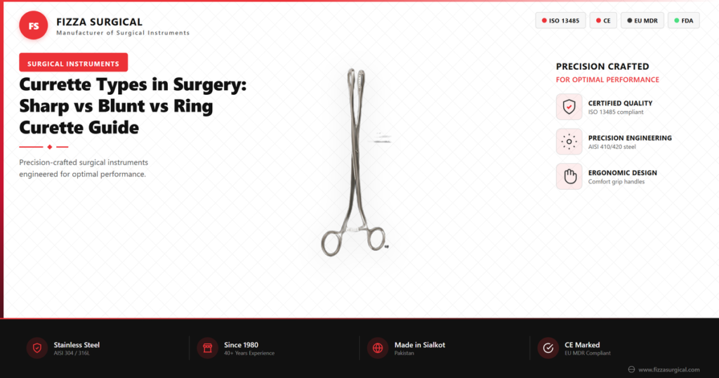 Curette Types in Surgery: Sharp vs Blunt vs Ring Guide 3 curette types surgery sharp blunt ring banner