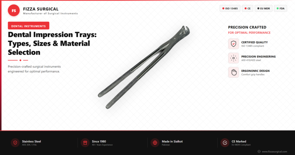 Dental Impression Trays: Types, Sizes & Material Selection 3 dental impression trays types sizes guide banner