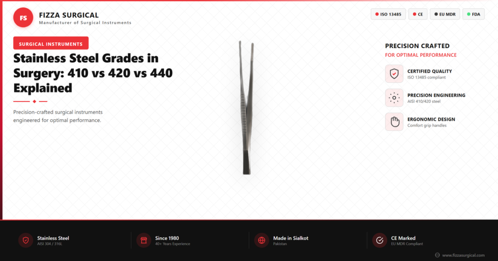 Stainless Steel Grades in Surgery: 410 vs 420 vs 440 Explained 1 stainless steel grades surgery 410 420 440 banner