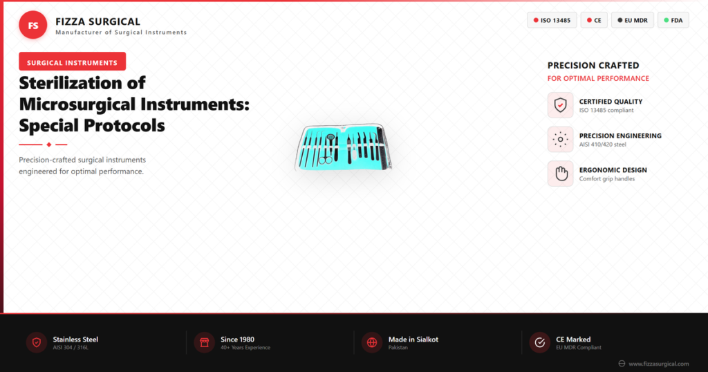 Sterilizing Microsurgical Instruments: Special Protocols 4 sterilization microsurgical instruments protocols banner