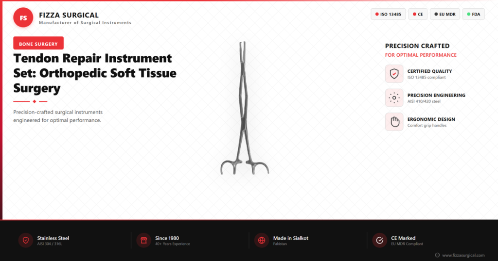 tendon repair instrument set orthopedic banner