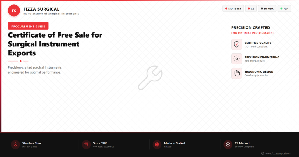 Certificate of Free Sale for Surgical Instrument Exports 1 certificate of free sale surgical instruments export