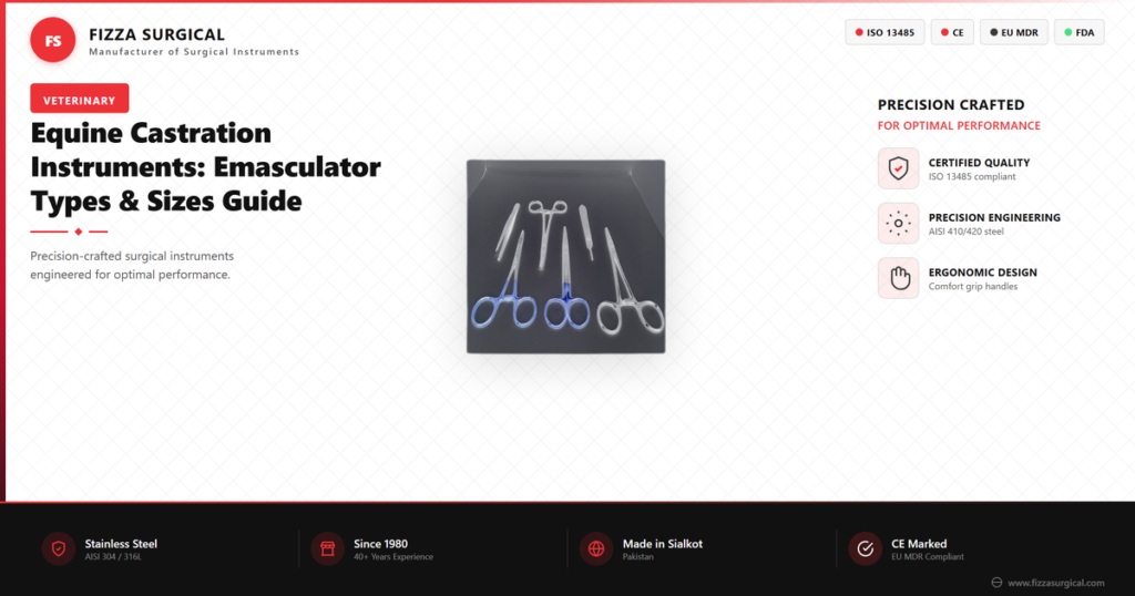 Equine Castration Instruments: Emasculator Types & Sizes Guide 3 equine castration instruments emasculator guide banner