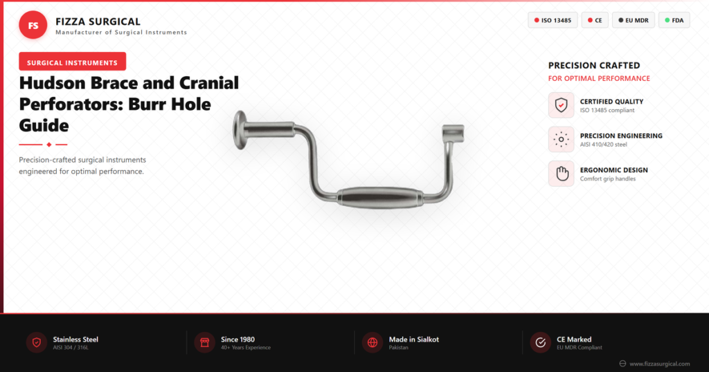 Hudson Brace and Cranial Perforators: Burr Hole Guide 3 hudson brace cranial perforator burr hole guide banner