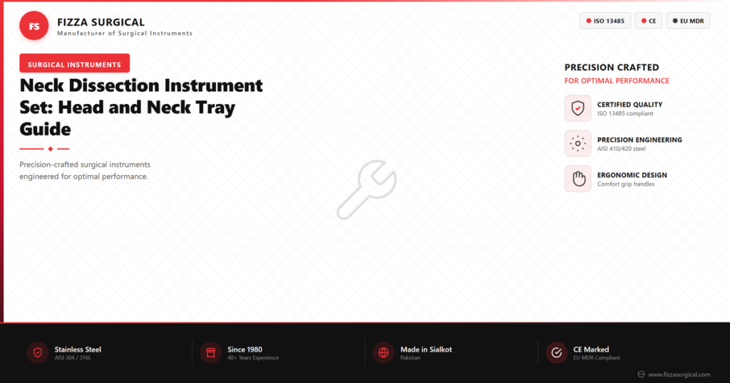 Neck Dissection Instrument Set: Head and Neck Tray Guide 2 neck dissection instrument set guide banner