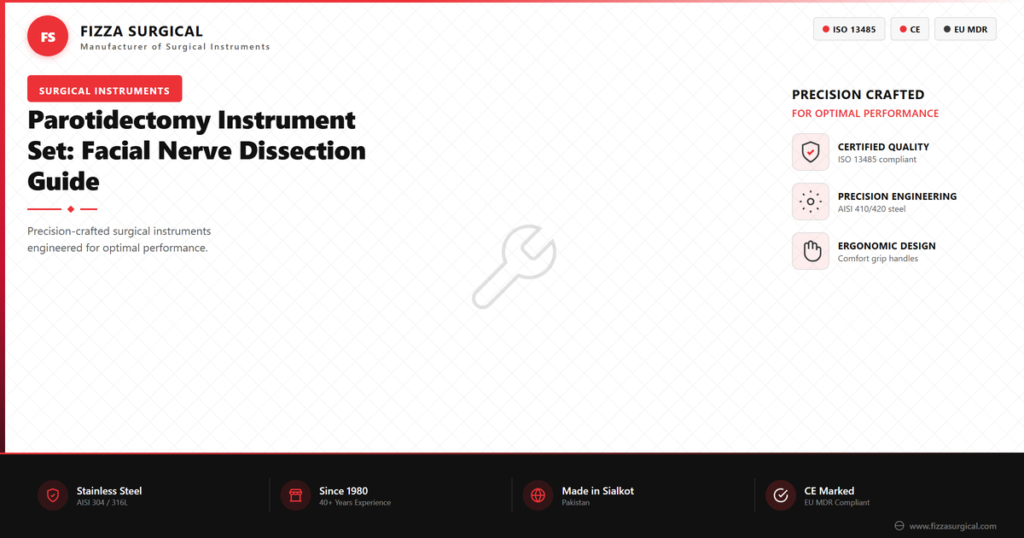 Parotidectomy Instrument Set: Facial Nerve Dissection Guide 5 Parotidectomy Instrument Set: Facial Nerve Dissection Guide