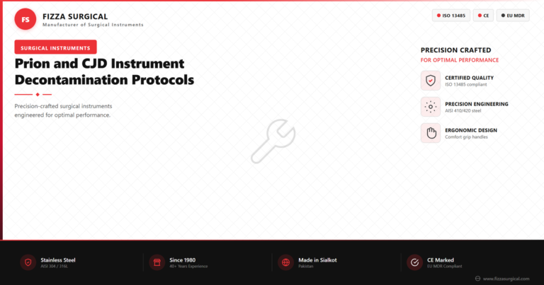 Prion and CJD Instrument Decontamination Protocols