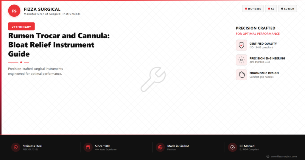 Rumen Trocar and Cannula: Bloat Relief Instrument Guide 4 rumen trocar cannula bloat guide banner