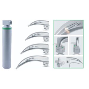 Macintosh Fiber Optic Laryngoscope Blade Set, set of four blades (DI-205-20)