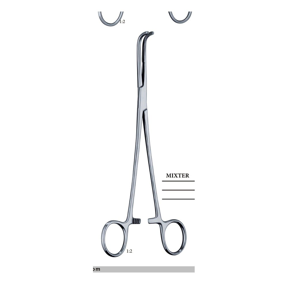 Mixter Kidney Pedicle and Gall Duct Forceps 1 Mixter Kidney Pedicle and Gall Duct Forceps (HF 04-390-01)